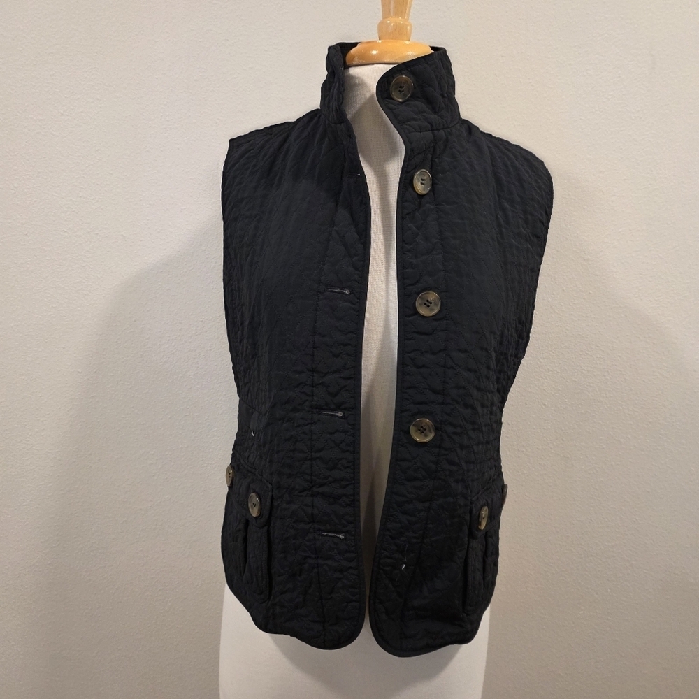 Weekend MaxMara Quilted Black Vest